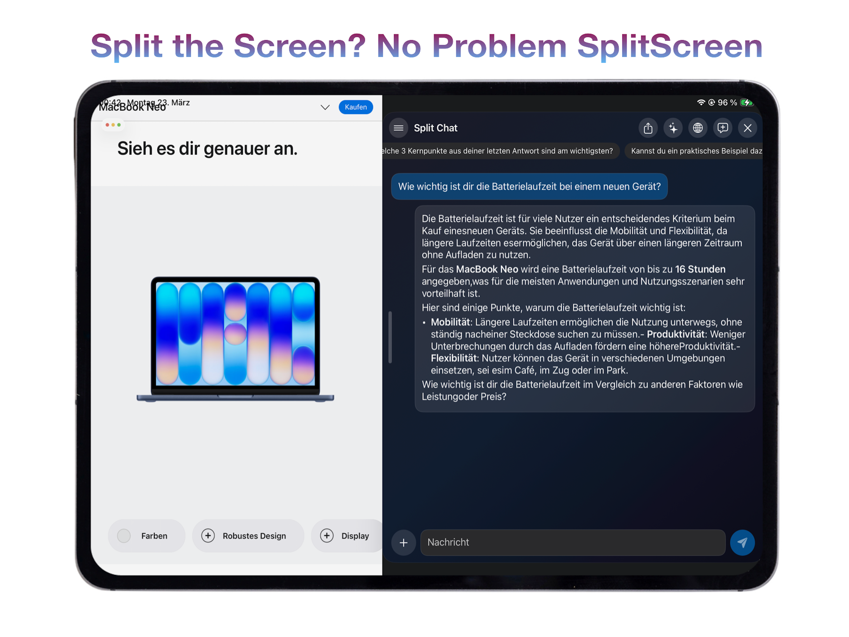 KiBrowser iPad Chat in Mitte